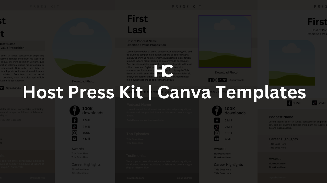 Host Press Kit | Canva Template