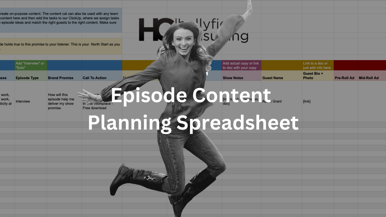Episode Content Planning Spreadsheet