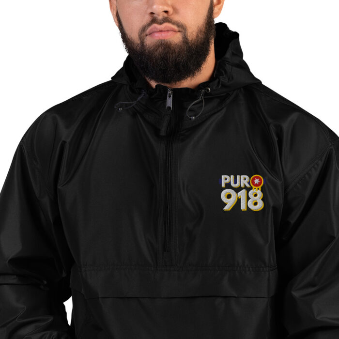 Puro 918 Tulsa Flag Embroidered Champion Packable Jacket - Image 2