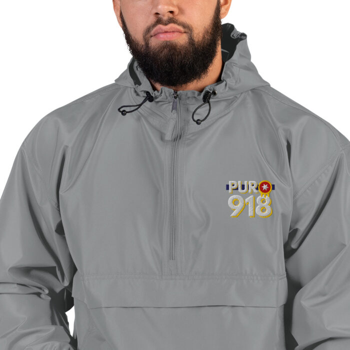 Puro 918 Tulsa Flag Embroidered Champion Packable Jacket - Image 5