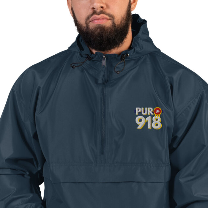 Puro 918 Tulsa Flag Embroidered Champion Packable Jacket - Image 4