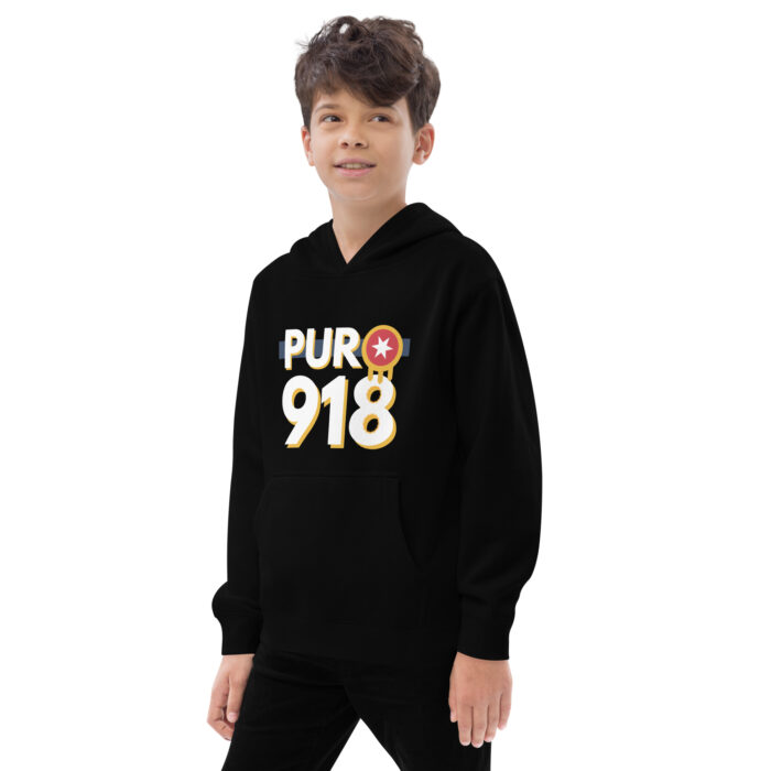 Puro 918 Tulsa Flag Kids fleece hoodie - Image 3