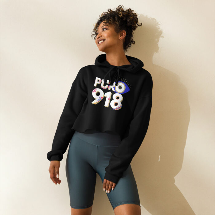 Ojo Flor Puro 918 Crop Hoodie - Image 2