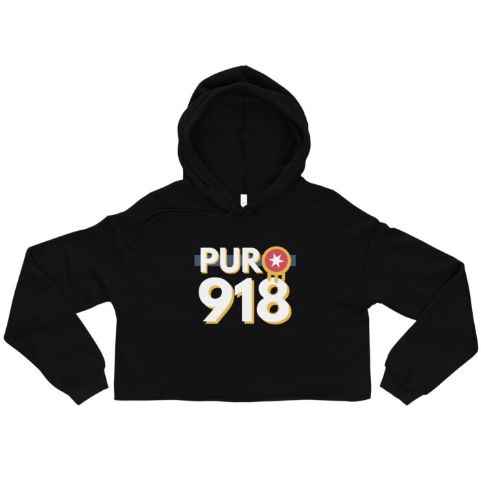 Puro 918 Tulsa Flag Crop Hoodie - Image 2