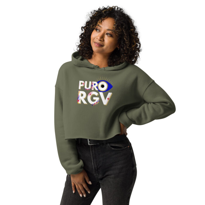 Ojo Flor Puro RGV Crop Hoodie - Image 2