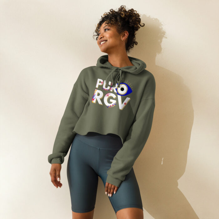 Ojo Flor Puro RGV Crop Hoodie - Image 5