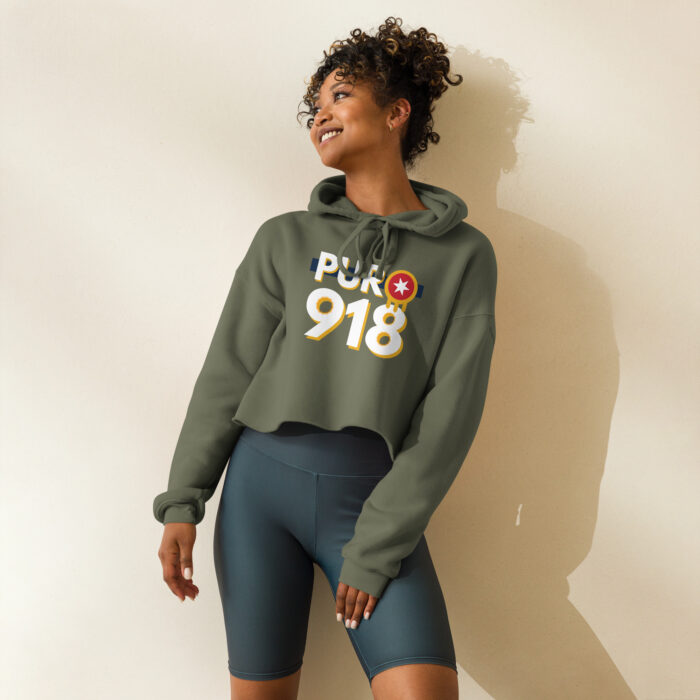 Puro 918 Tulsa Flag Crop Hoodie - Image 7