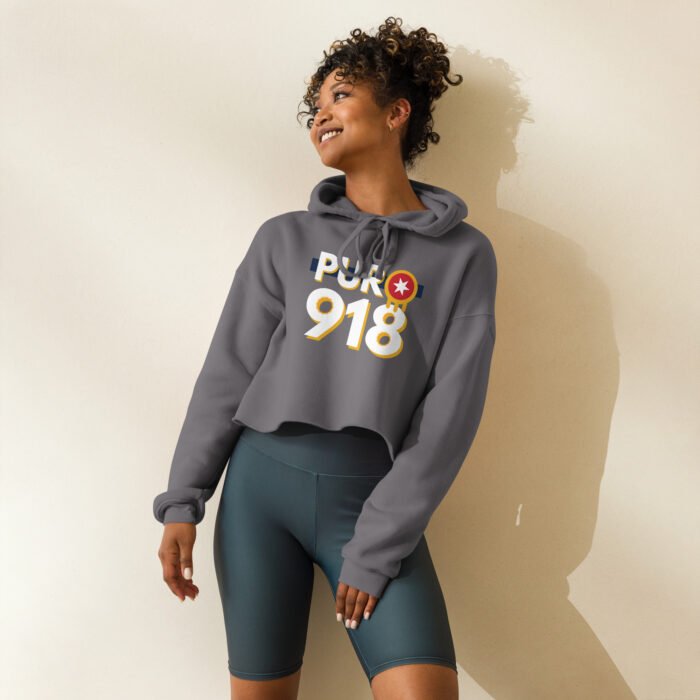 Puro 918 Tulsa Flag Crop Hoodie - Image 8