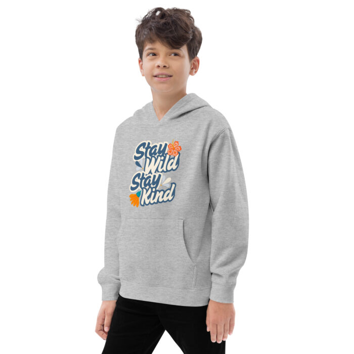 Stay Wild, Stay Kind Kids fleece hoodie - Image 9