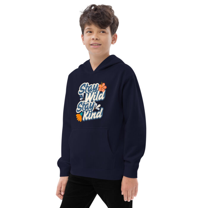 Stay Wild, Stay Kind Kids fleece hoodie - Image 6
