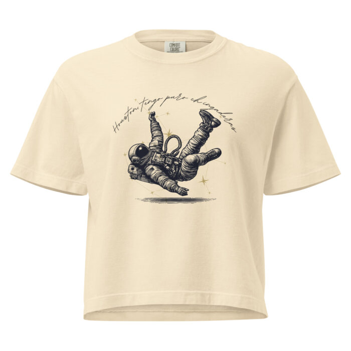 Houston, Tengo Puro Chingaderas Women’s heavyweight boxy tee